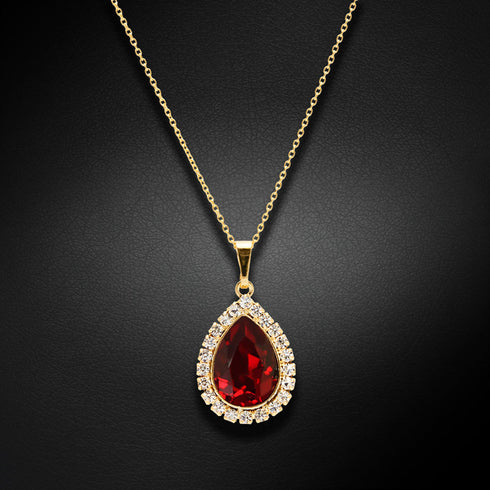 Комплект "Debesu Piliens (Siam)" с кристаллами Swarovski™